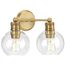 Hansford 2 Light Bath Vanity Light (Antique Bronze), P300050-020