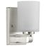 League 1 Light Etched Glass Bath Vanity Light (Brushed Nickel), P300341-009