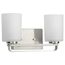 League 2 Light Etched Glass Bath Vanity Light (Brushed Nickel), P300342-009