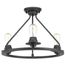 Debut 3 Light Semi-Flush Convertible Ceiling Light (Brushed Nickel), P350036-009