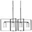 League 4 Light Etched Glass Chandelier (Matte Black), P400287-31M