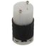 Extra-Hard Use Spec-Grade Connector, 2P, 3-Wire, 15A, NEMA 5-15R - Black/White (125V)