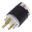 Extra-Hard Use Spec-Grade Plug, 2P, 3-Wire, 20A, NEMA 6-20P - Black/White (250V)