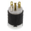 Extra-Hard Use Spec-Grade Plug, 2P, 3-Wire, 15A, NEMA 6-15P - Black/White (250V)