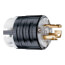 Turnlok Industrial Grade Plug, 15A, NEMA L5-15P - Black/White (125V)