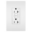 PlugTail Self-Test Tamper-Resistant Duplex GFCI Receptacle, 2P, 20A, NEMA 5-20R - White (125V)