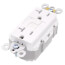 PlugTail Self-Test Duplex GFCI Receptacle, 2P, 20A, NEMA 5-20R - White (125V)