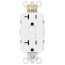 PlugTail Self-Test Duplex GFCI Receptacle, 2P, 20A, NEMA 5-20R - White (125V)