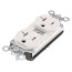 PlugTail Commercial Grade Duplex Receptacle, 2P, 20A, NEMA 5-20R - White (125V)
