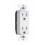 PlugTail Tamper-Resistant Decorator Spec-Grade Duplex Receptacle, 15A, NEMA 5-15R - White (125V)