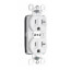 PlugTail Tamper-Resistant Commercial Grade Duplex Receptacle, 2P, 20A, NEMA 5-20R - White (125V)