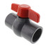 1-1/4" Gray SCH 80 PVC Ball Valve (Solvent)