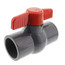 1-1/4" Gray SCH 80 PVC Ball Valve (Solvent)