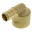 1/2" PEX x 3/4" Copper Pipe Brass Elbow (Lead Free)