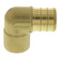3/4" PEX x 1/2" Copper Pipe Brass Elbow (Lead Free)