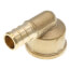 1/2" PEX Crimp x FNPT DZR Brass Threaded Elbow (Lead Free)