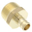 1/2" PEX x 3/4" NPT DZR Brass Male Adapter (Lead Free)