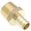 1/2" PEX Crimp x 1/2" NPT DZR Brass Male Adapter (Lead Free)