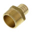 1" PEX x 1" NPT Brass Male Adapter (Lead Free)
