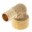 5/8" PEX x 3/4" Male Threaded Brass Elbow (Lead Free)