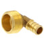 1/2" PEX x 3/4" Male Threaded Brass Elbow (Lead Free)