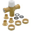 3/4" Union PEX Crimp Mixing Valve, 80 to 120F (Lead Free)