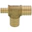 1" PEX x 1/2" PEX x 1" PEX Brass Tee (Lead Free)