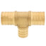 1" PEX x 1" PEX x 3/4" PEX Brass Tee (Lead Free)