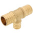 1" PEX x 1" PEX x 3/4" PEX Brass Tee (Lead Free)