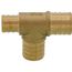 1" PEX x 3/4" PEX x 1" PEX Brass Tee (Lead Free)