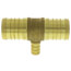 1-1/4" PEX x 1-1/4" PEX x 1/2" PEX Brass Tee (Lead Free)