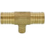 1-1/4" PEX x 1-1/4" PEX x 3/4" PEX Brass Tee (Lead Free)
