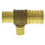 1-1/4" PEX x 1" PEX x 3/4" PEX Brass Tee (Lead Free)