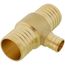 1-1/2" PEX x 1-1/2" PEX x 3/4" PEX Brass Tee (Lead Free)