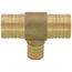 1-1/2" PEX x 1-1/2" PEX x 1" PEX Brass Tee (Lead Free)