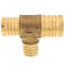 1-1/2" PEX x 1-1/4" PEX x 1" PEX Brass Tee (Lead Free)