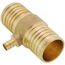 2" PEX x 2" PEX x 1/2" PEX Brass Tee (Lead Free)