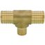 2" PEX x 2" PEX x 1-1/2" PEX Brass Tee (Lead Free)