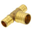 3/4" PEX x 3/4" PEX x 1" PEX Brass Tee (Lead Free)