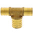 3/4" PEX x 3/4" PEX x 1" PEX Brass Tee (Lead Free)