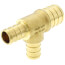 3/4" PEX x 1/2" PEX x 1/2" PEX Brass Tee (Lead Free)