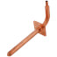 3/8" PEX Crimp Copper Stub Out Elbow w/ Ear (3-1/2" x 8")