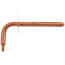 3/8" PEX Crimp Copper Stub Out Elbow w/ Ear (3-1/2" x 8")