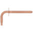 1/2" PEX Crimp Copper Stub Out Elbow w/ Ear (3-1/2" x 8")