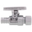 1/2" PEX x 3/8" OD Compression Straight Stop Valve (1/4 Turn) (Lead Free)
