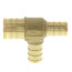 3/4" PEX x 1/2" PEX x 1/2" PEX Brass Tee (Lead Free)