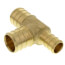 3/4" PEX x 1/2" PEX x 3/4" PEX Brass Tee (Lead Free)