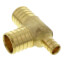 1" PEX x 1/2" PEX x 1" PEX Brass Tee (Lead Free)