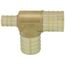 1" PEX x 1/2" PEX x 1" PEX DZR Brass Tee (Lead Free)