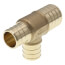 1" PEX x 3/4" PEX x 3/4" PEX DZR Brass Tee (Lead Free)